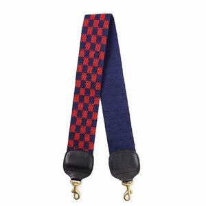 Clare V. Red / Navy Checker Shoulder Strap